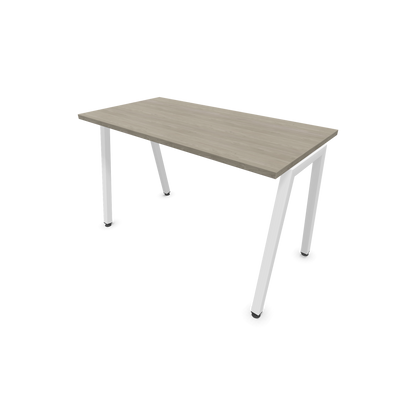Narbutas Nova A Schreibtisch 1200x600mm - Gestell Weiss  - Holzdekor grau - 6024018