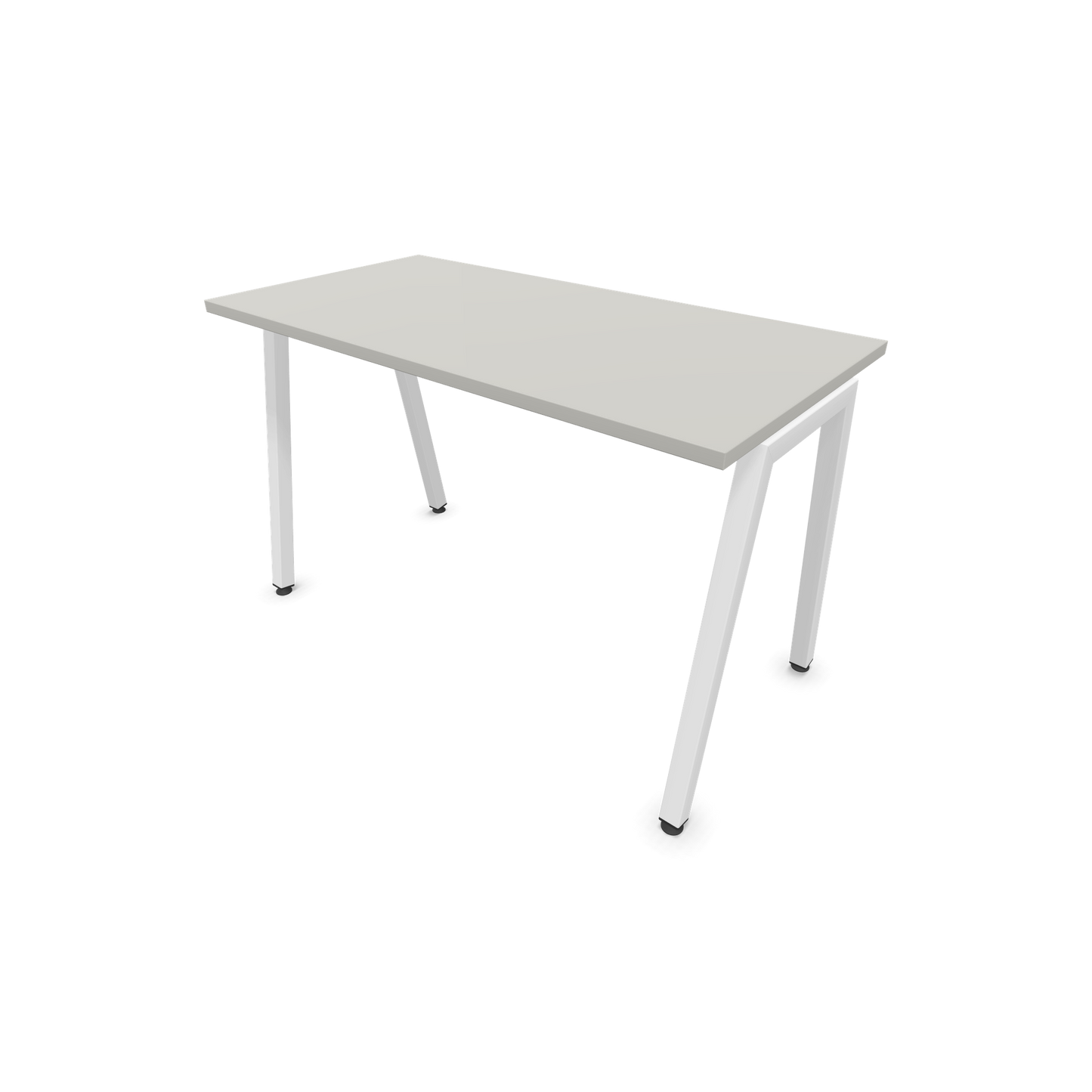 Narbutas Nova A Schreibtisch 1200x600mm - Gestell Weiss  - Perlgrau - 6024022
