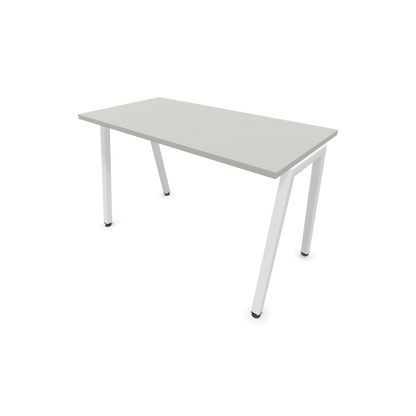 Narbutas Nova A Schreibtisch 1200x600mm - Gestell Weiss  - Perlgrau - 6024022