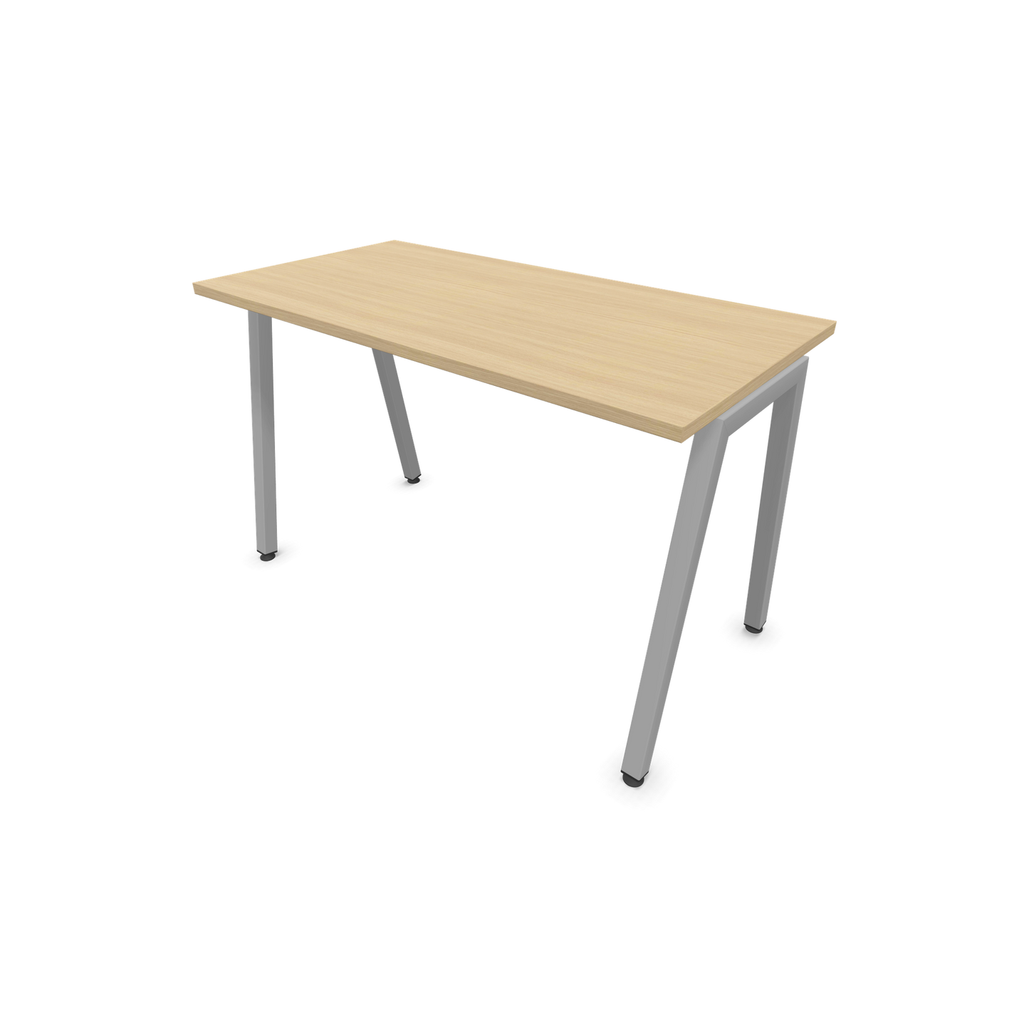 Narbutas Nova A Schreibtisch 1200x600mm -  Gestell Silbergrau  - Eichendekor gebleicht - 6024023