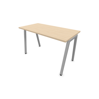 Narbutas Nova A Schreibtisch 1200x600mm -  Gestell Silbergrau  - Eschendekor sandbeige - 6024025