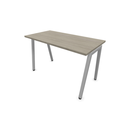 Narbutas Nova A Schreibtisch 1200x600mm -  Gestell Silbergrau  - Holzdekor grau - 6024027