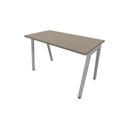 Narbutas Nova A Schreibtisch 1200x600mm -  Gestell Silbergrau  - Cubanitgrau - 6024030
