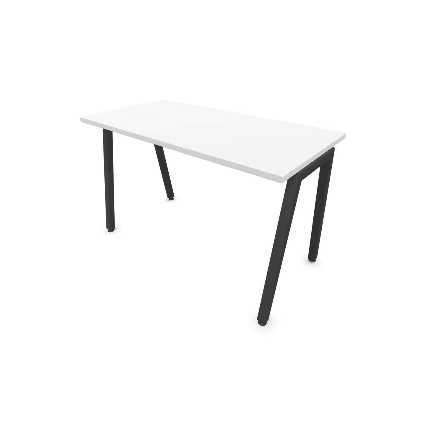 Narbutas Nova A Schreibtisch 1200x600mm -  Gestell Dunkelgrau  - Weiss - 6024037