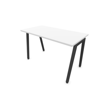 Narbutas Nova A Schreibtisch 1200x600mm -  Gestell Dunkelgrau  - Weiss - 6024037