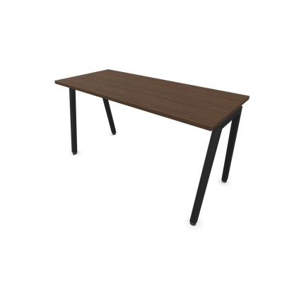 Narbutas Nova A Schreibtisch 1400x600mm - Gestell Schwarz  - Nussbaumdekor dunkel - 6024044