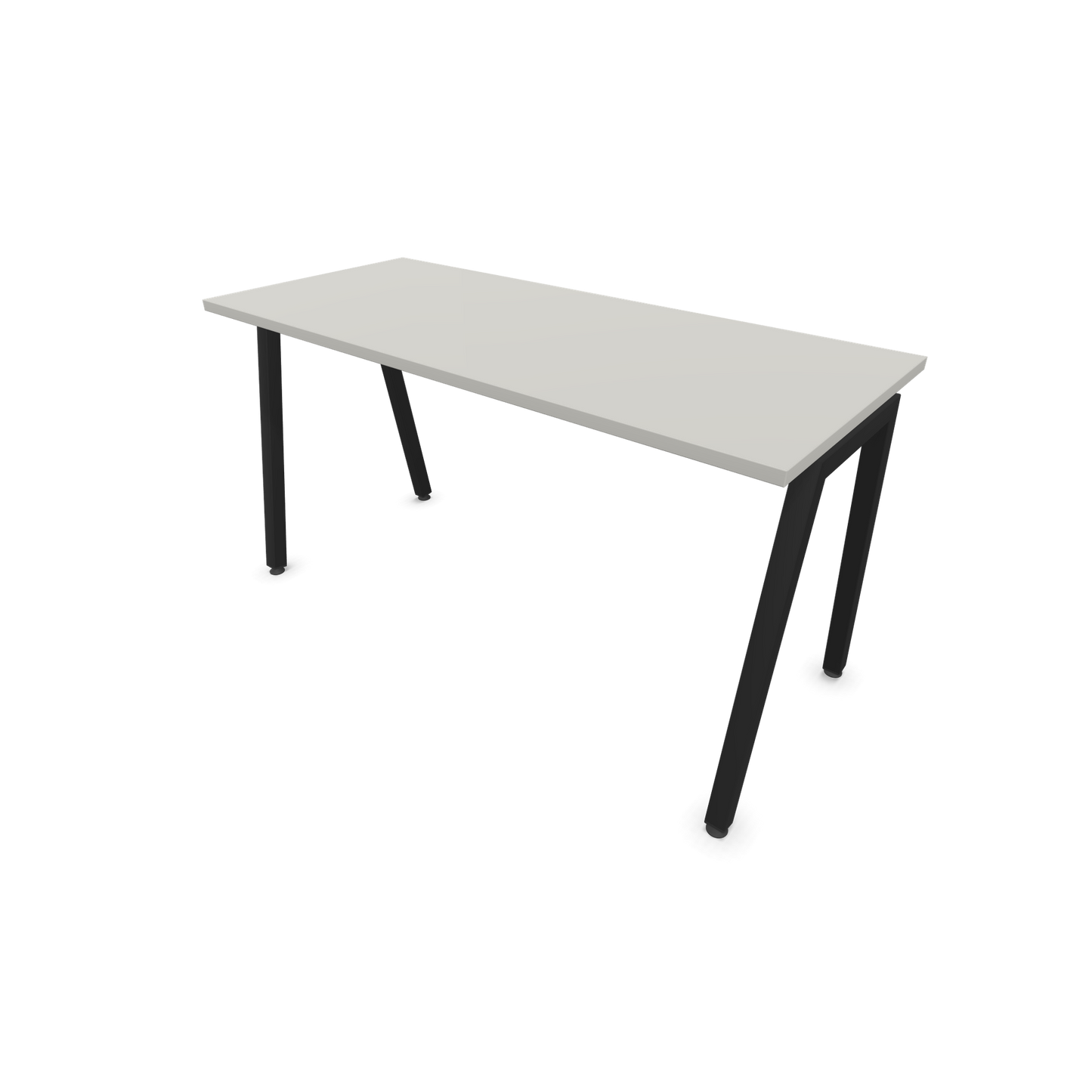Narbutas Nova A Schreibtisch 1400x600mm - Gestell Schwarz  - Perlgrau - 6024049