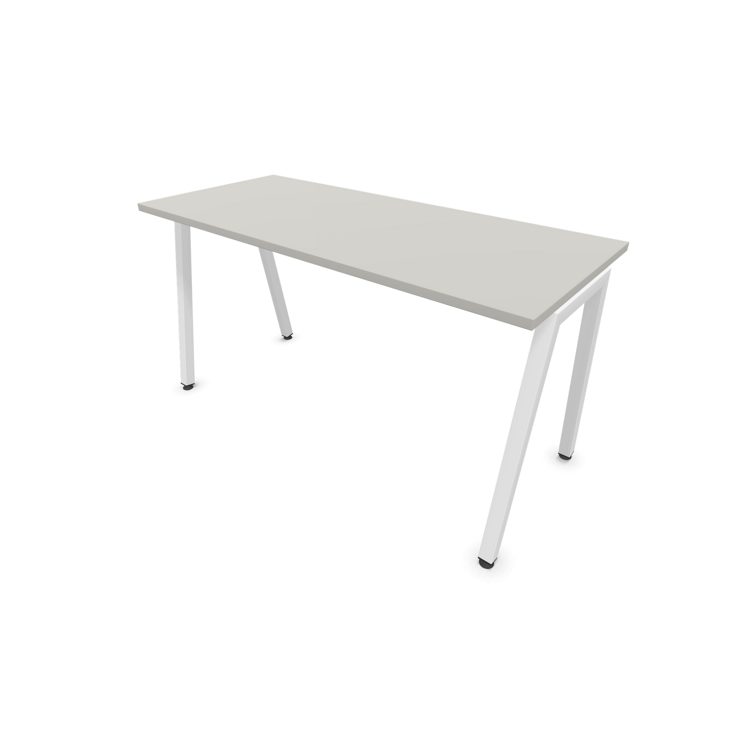 Narbutas Nova A Schreibtisch 1400x600mm - Gestell Weiss  - Perlgrau - 6024058