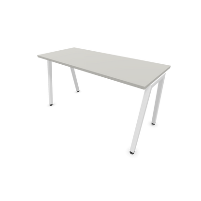 Narbutas Nova A Schreibtisch 1400x600mm - Gestell Weiss  - Perlgrau - 6024058