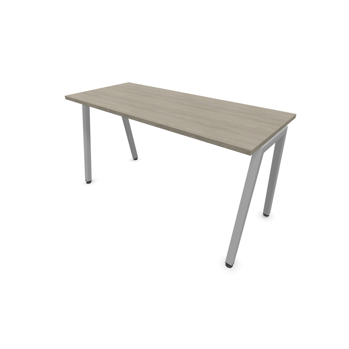 Narbutas Nova A Schreibtisch 1400x600mm -  Gestell Silbergrau  - Holzdekor grau - 6024063