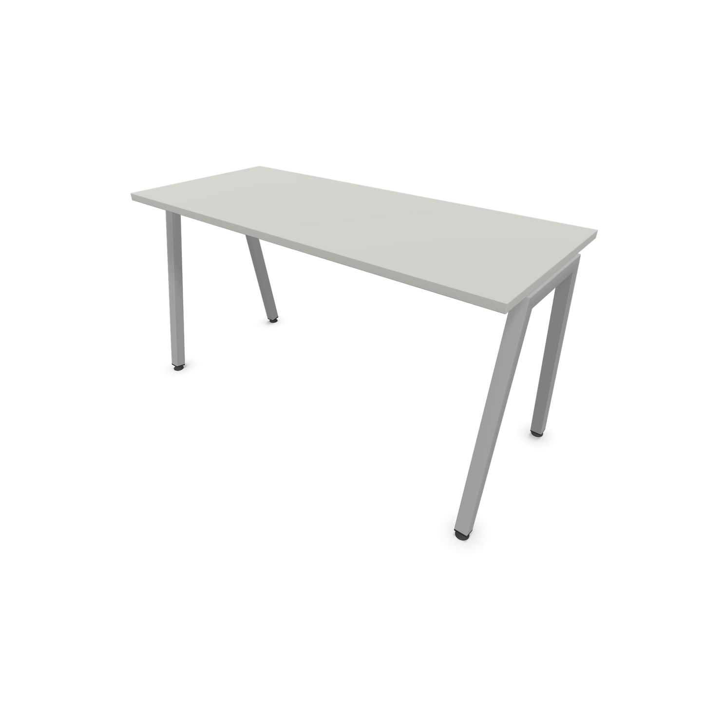 Narbutas Nova A Schreibtisch 1400x600mm -  Gestell Silbergrau  - Perlgrau - 6024067