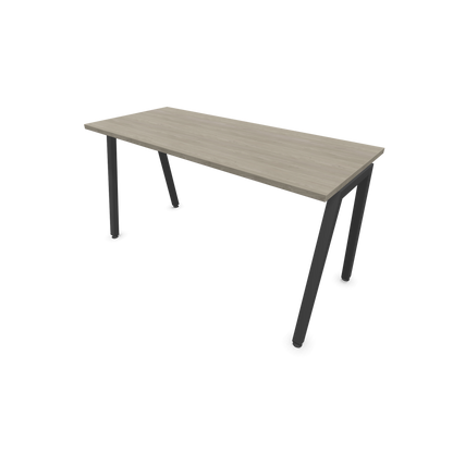 Narbutas Nova A Schreibtisch 1400x600mm -  Gestell Dunkelgrau  - Holzdekor grau - 6024072