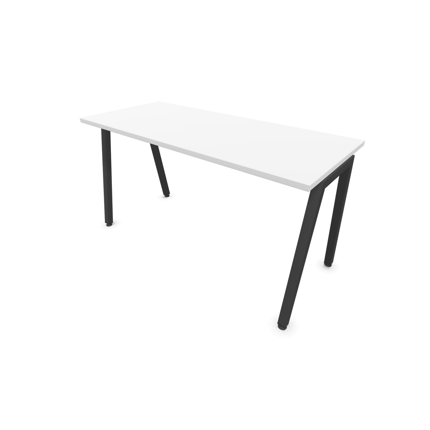 Narbutas Nova A Schreibtisch 1400x600mm -  Gestell Dunkelgrau  - Weiss - 6024073