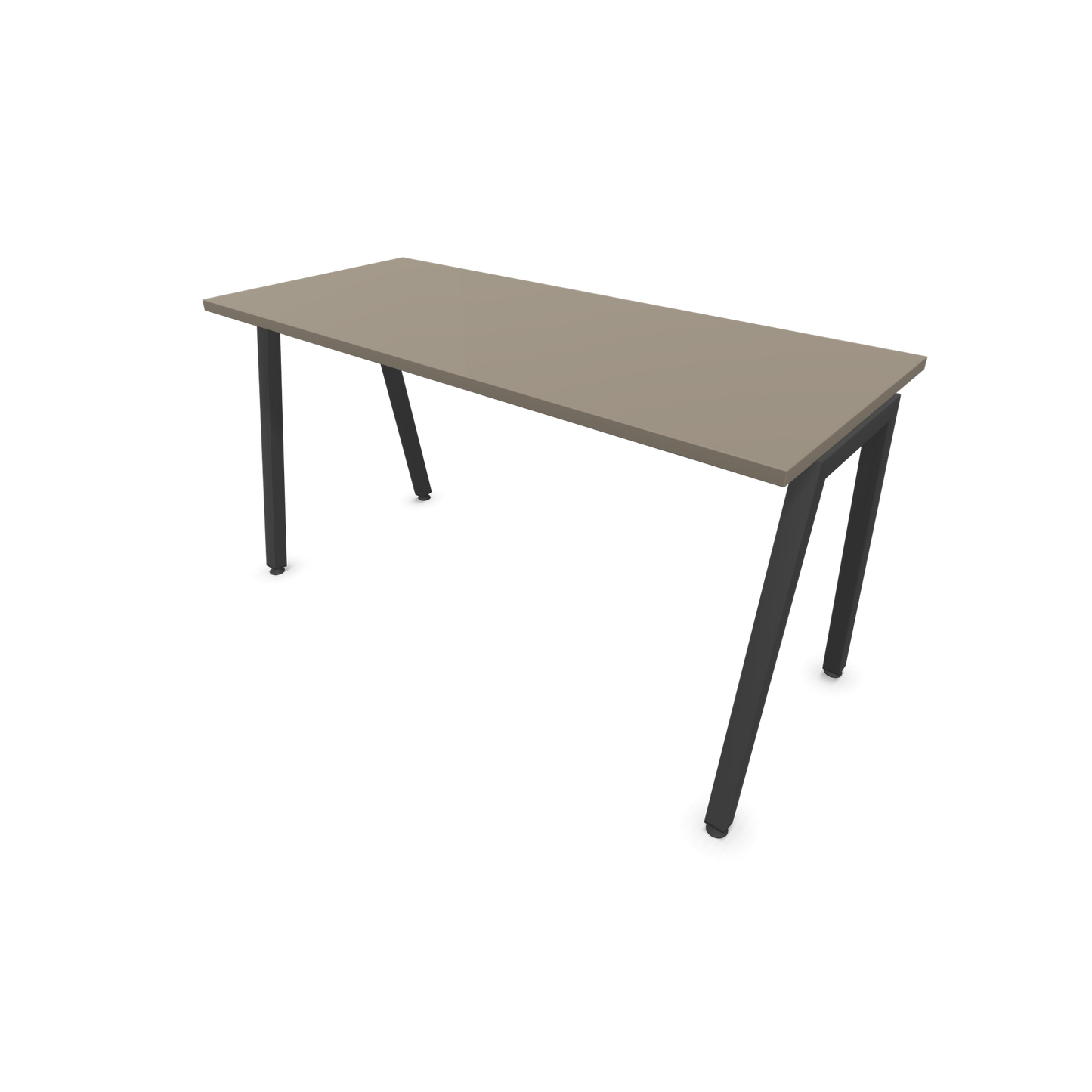 Narbutas Nova A Schreibtisch 1400x600mm -  Gestell Dunkelgrau  - Cubanitgrau - 6024075