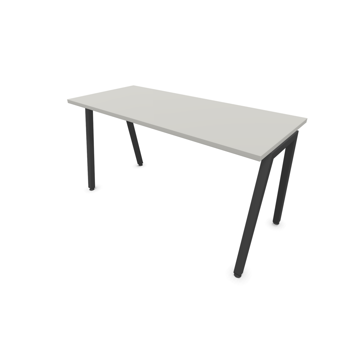 Narbutas Nova A Schreibtisch 1400x600mm -  Gestell Dunkelgrau  - Perlgrau - 6024076