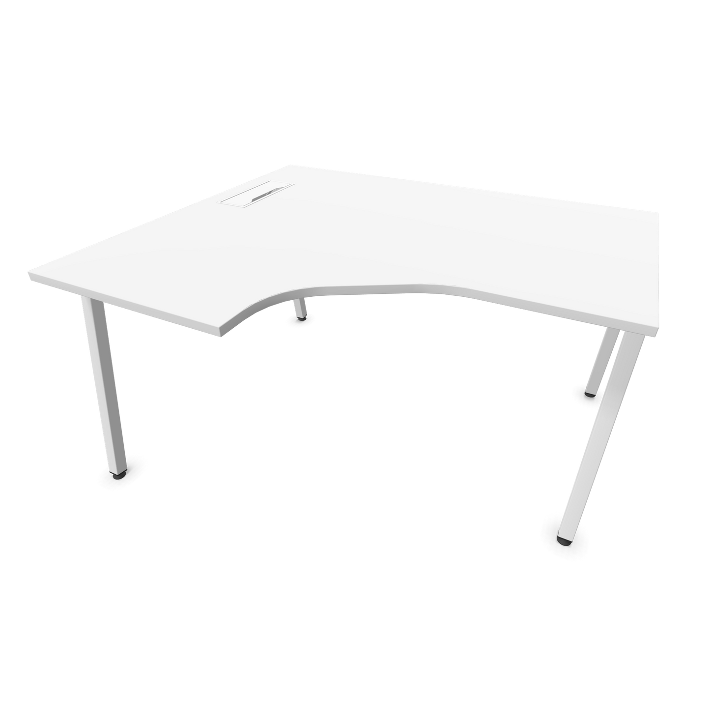 Narbutas Nova A Eckschreibtisch 1400x1200mm -  Gestell Weiss - Ausrichtung Links - Weiss - 6024091
