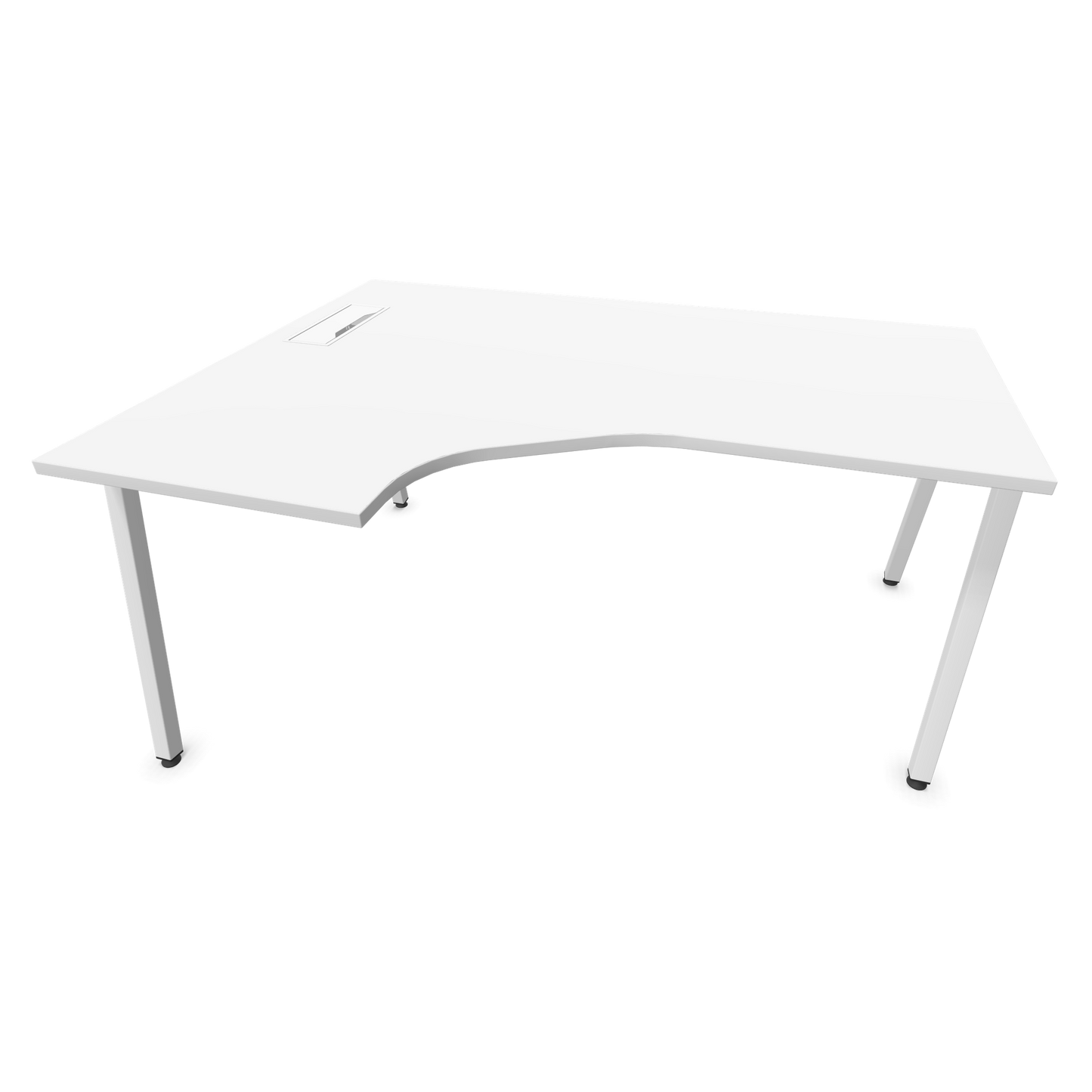 Narbutas Nova A Eckschreibtisch 1600x1200mm -  Gestell Weiss - Ausrichtung Links - Weiss - 6024127