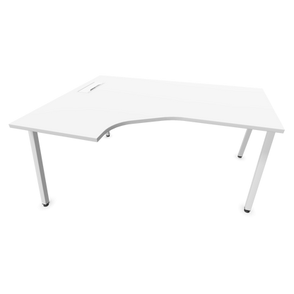 Narbutas Nova A Eckschreibtisch 1600x1200mm -  Gestell Weiss - Ausrichtung Links - Weiss - 6024127