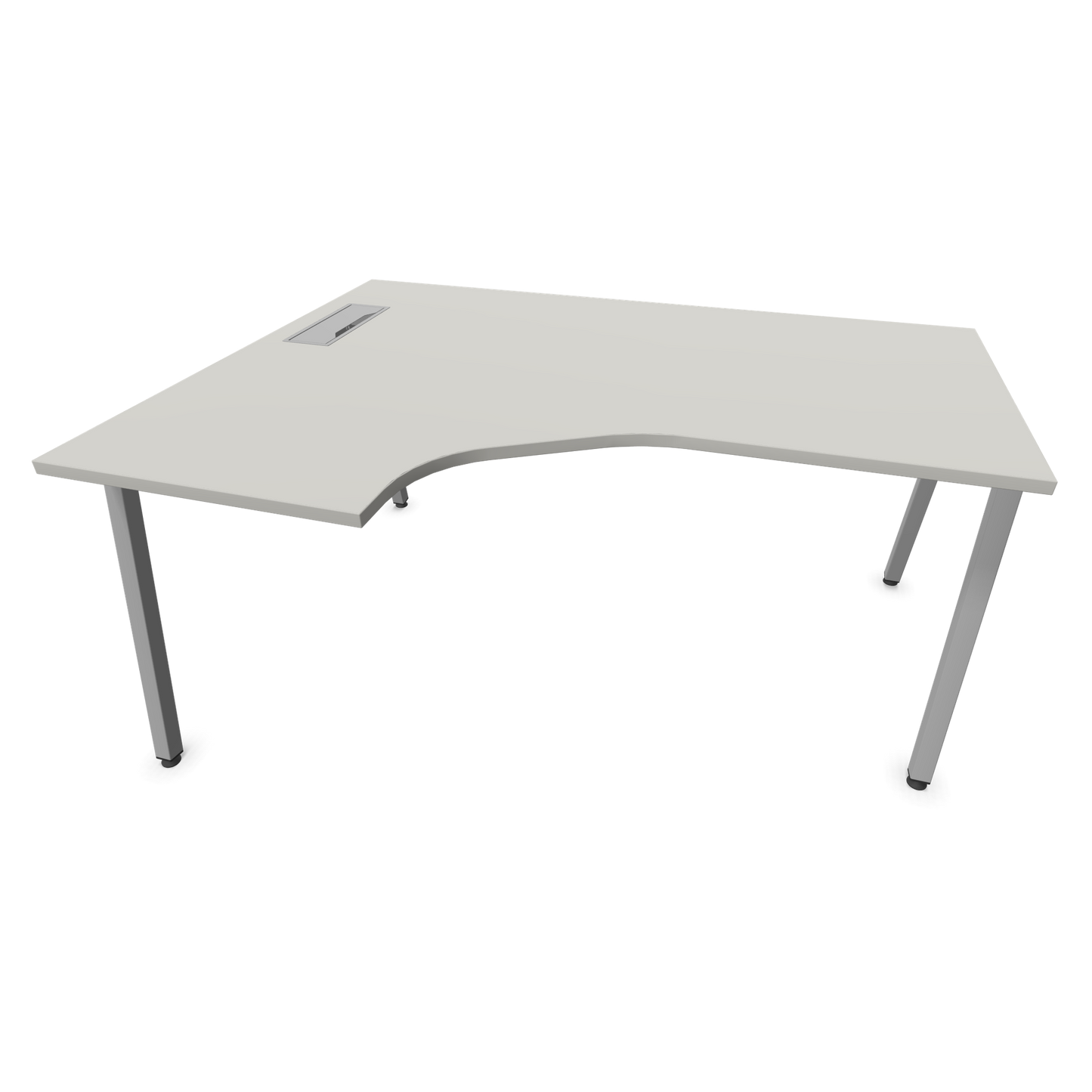 Narbutas Nova A Eckschreibtisch 1600x1200mm -  Gestell Silbergrau - Ausrichtung Links - Perlgrau - 6024139
