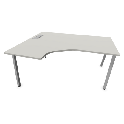 Narbutas Nova A Eckschreibtisch 1600x1200mm -  Gestell Silbergrau - Ausrichtung Links - Perlgrau - 6024139