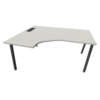 Narbutas Nova A Eckschreibtisch 1600x1200mm -  Gestell Dunkelgrau - Ausrichtung Links - Perlgrau - 6024148