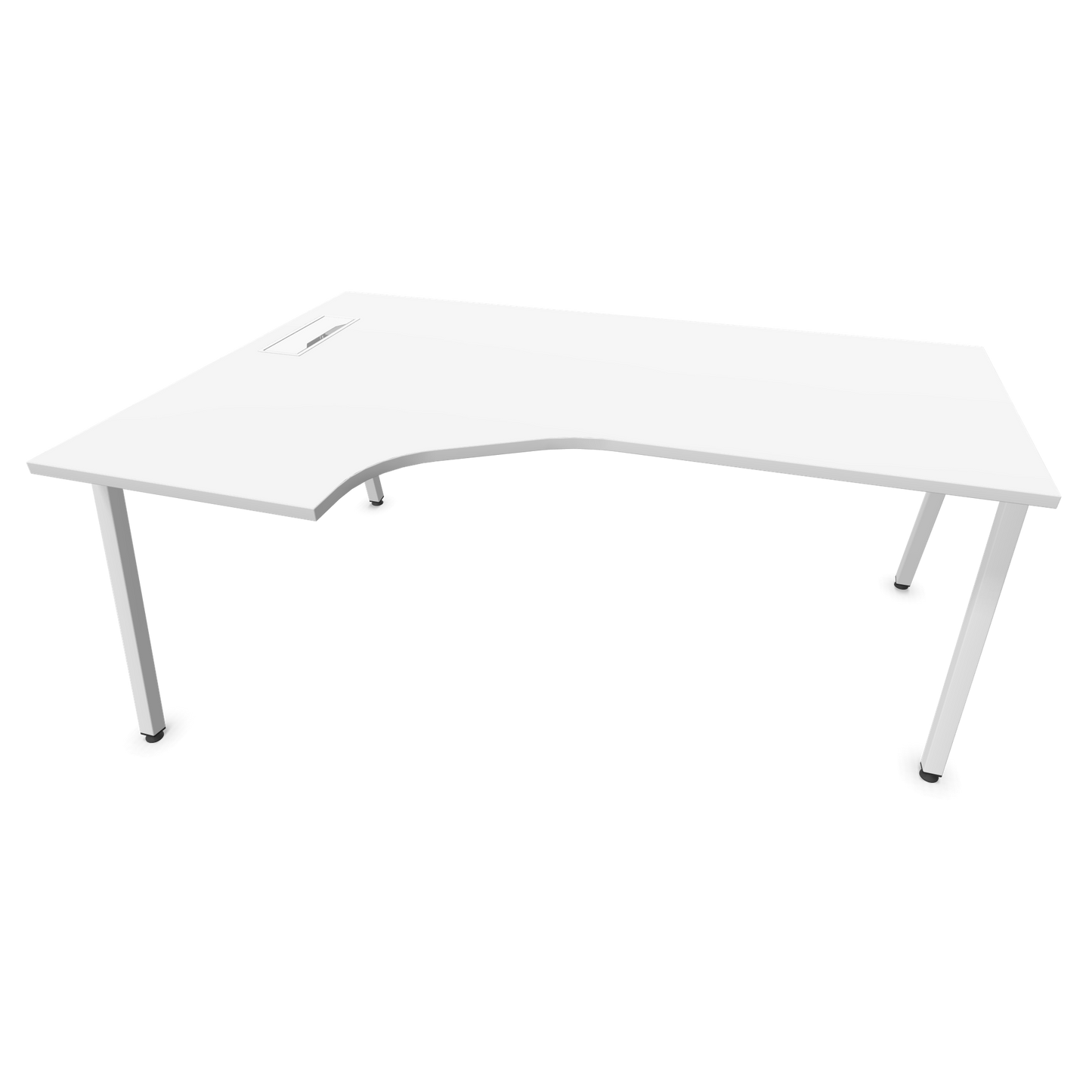 Narbutas Nova A Eckschreibtisch 1800x1200mm -  Gestell Weiss - Ausrichtung Links - Weiss - 6024163