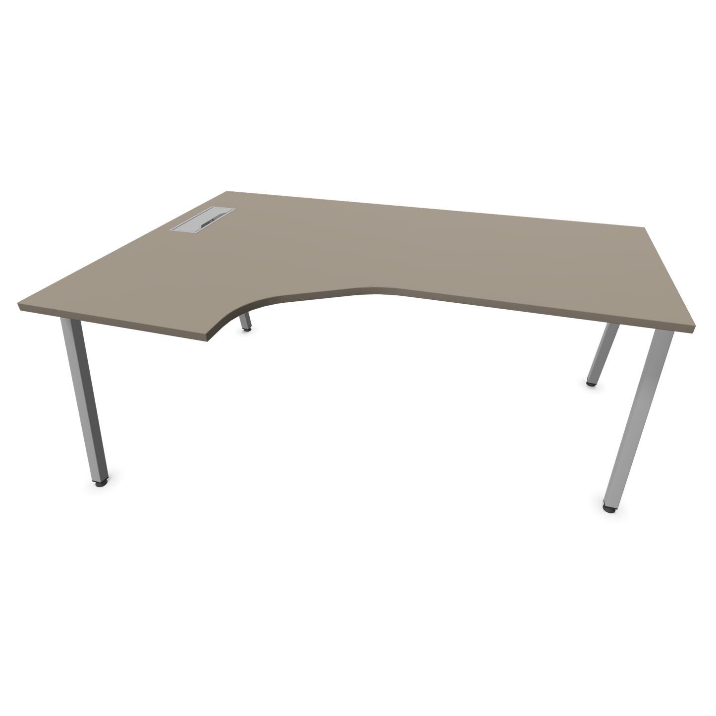 Narbutas Nova A Eckschreibtisch 1800x1200mm -  Gestell Silbergrau - Ausrichtung Links - Cubanitgrau - 6024174