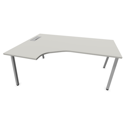 Narbutas Nova A Eckschreibtisch 1800x1200mm -  Gestell Silbergrau - Ausrichtung Links - Perlgrau - 6024175