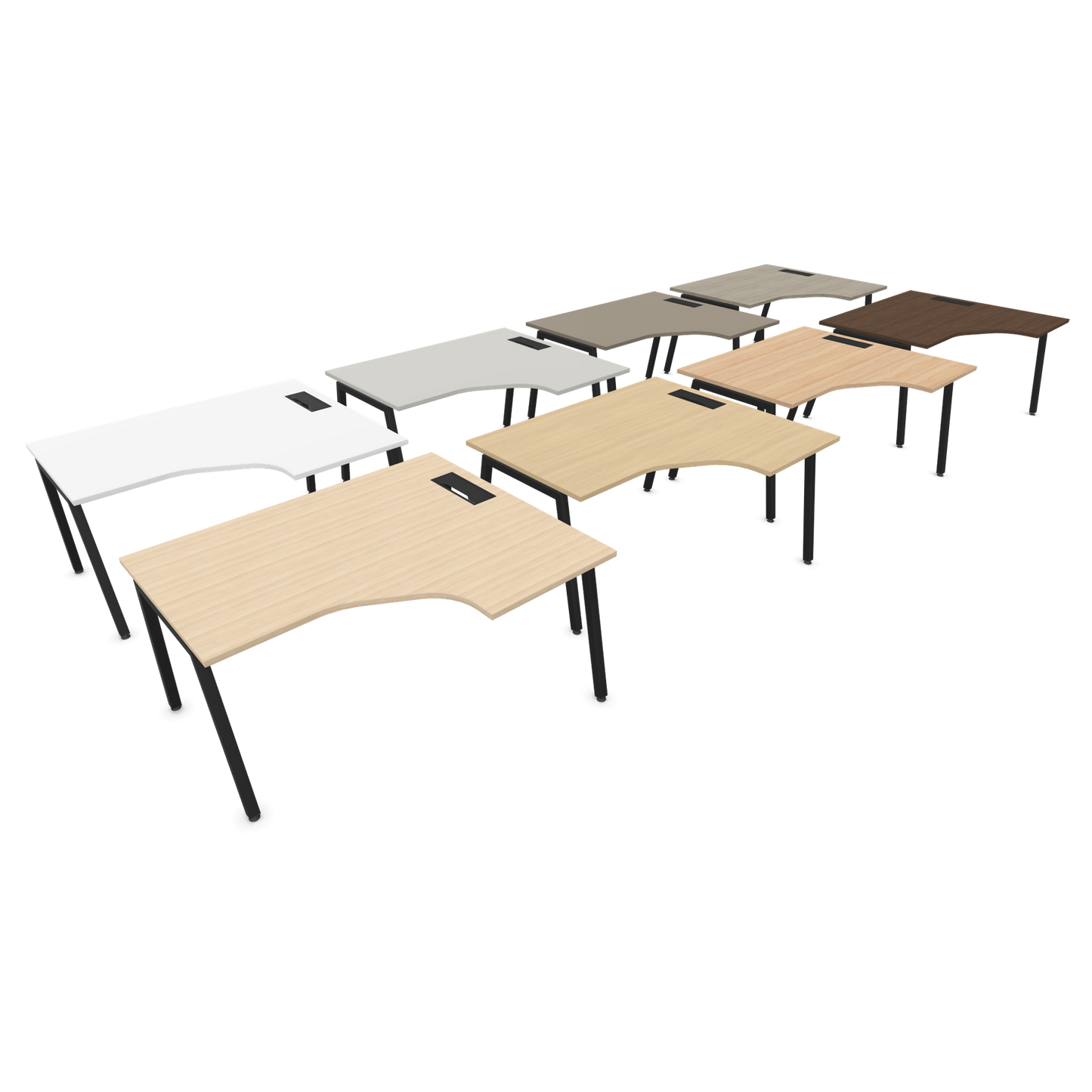 Narbutas Nova A Eckschreibtisch Gestell Schwarz