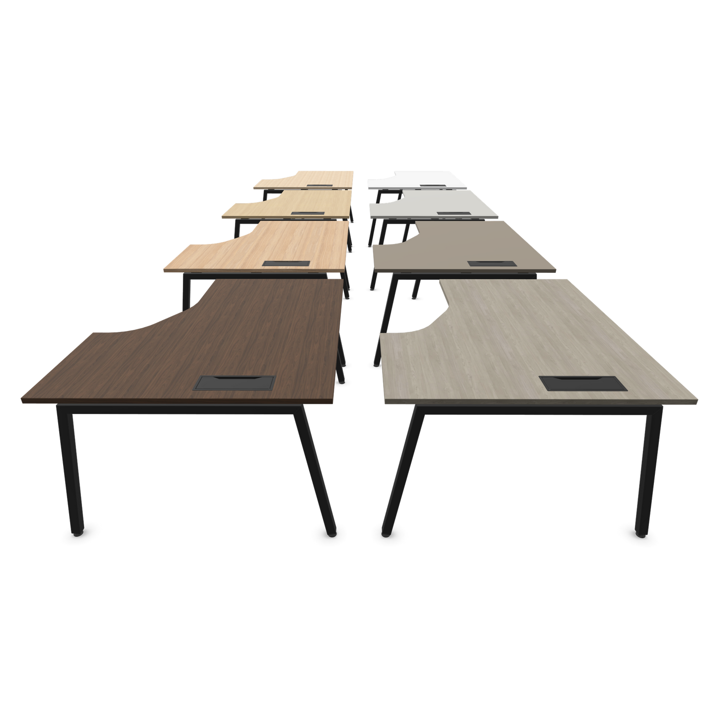 Narbutas Nova A Eckschreibtisch Gestell Schwarz