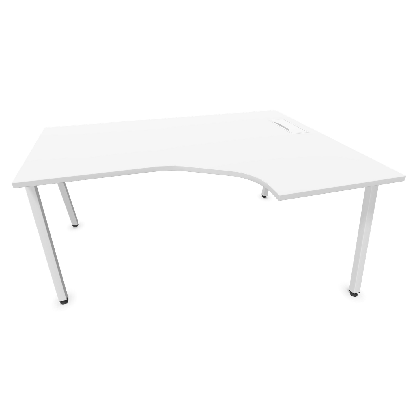 Narbutas Nova A Eckschreibtisch 1600x1200mm -  Gestell Weiss - Ausrichtung Rechts - Weiss - 6024235