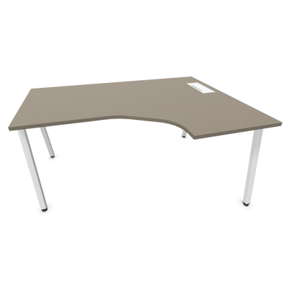 Narbutas Nova A Eckschreibtisch 1600x1200mm -  Gestell Weiss - Ausrichtung Rechts - Cubanitgrau - 6024237