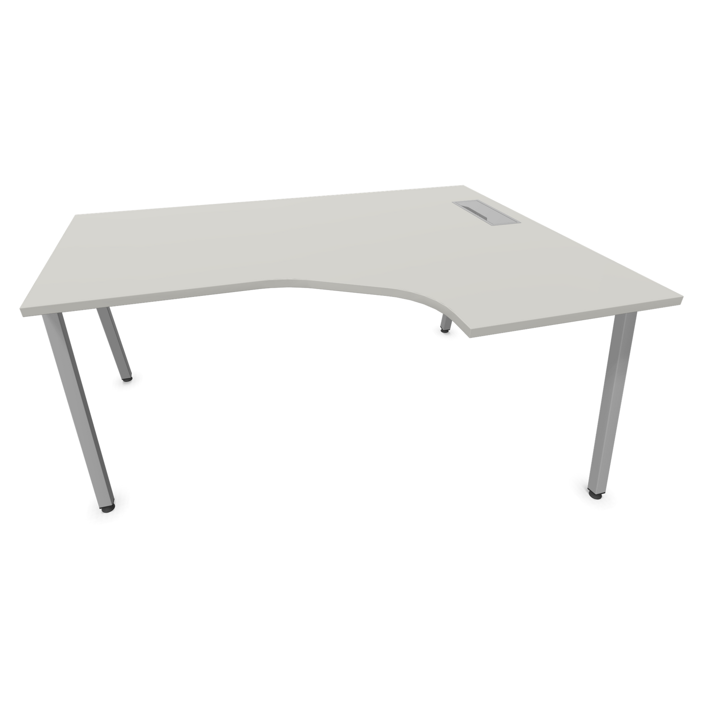 Narbutas Nova A Eckschreibtisch 1600x1200mm -  Gestell Silbergrau - Ausrichtung Rechts - Perlgrau - 60241247