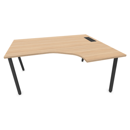 Narbutas Nova A Eckschreibtisch 1600x1200mm -  Gestell Dunkelgrau - Ausrichtung Rechts - Bernsteineichendekor - 6024249