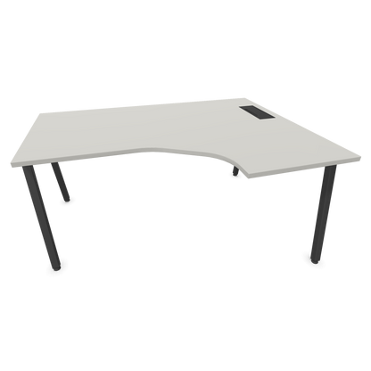 Narbutas Nova A Eckschreibtisch 1600x1200mm -  Gestell Dunkelgrau - Ausrichtung Rechts - Perlgrau - 6024256