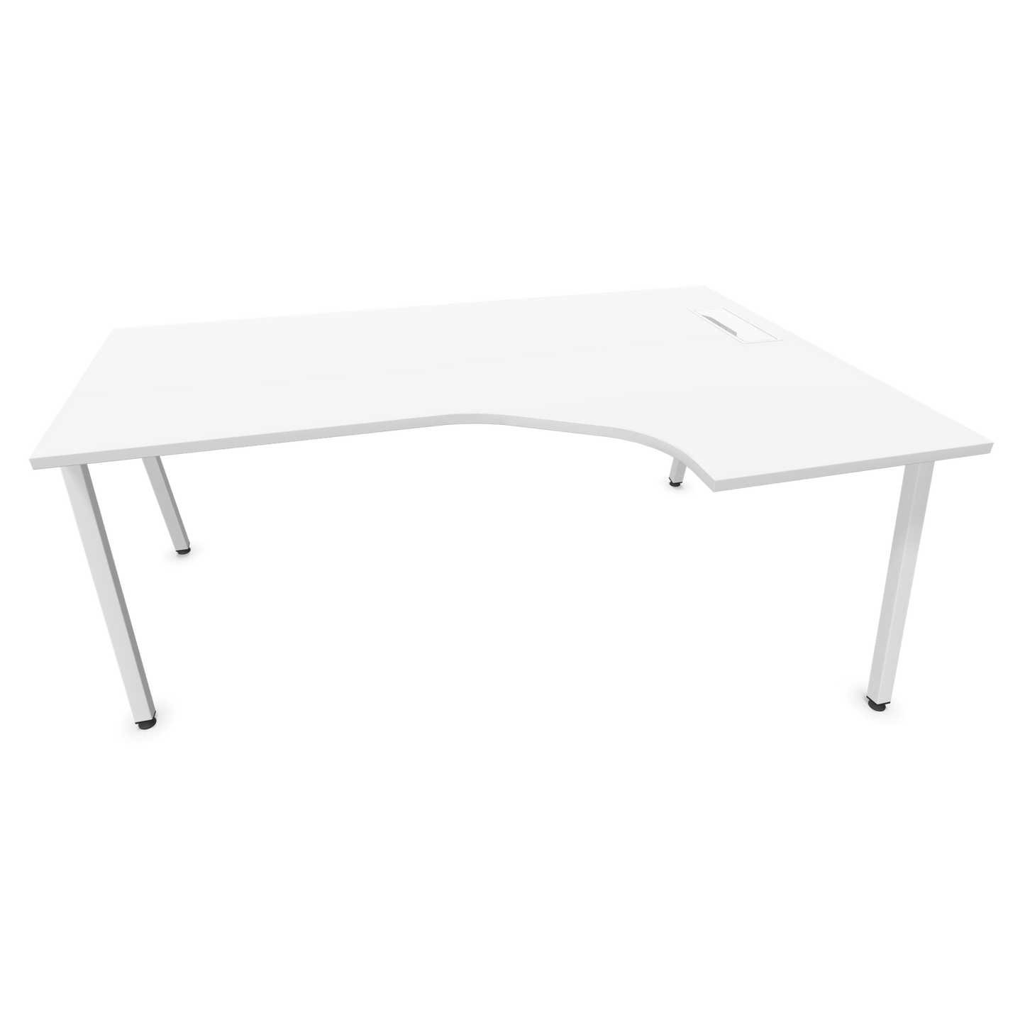 Narbutas Nova A Eckschreibtisch 1800x1200mm -  Gestell Weiss - Ausrichtung Rechts - Weiss - 6024271