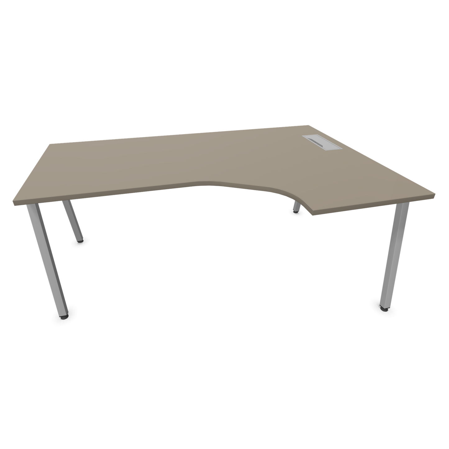 Narbutas Nova A Eckschreibtisch 1800x1200mm -  Gestell Silbergrau - Ausrichtung Rechts - Cubanitgrau - 60241282