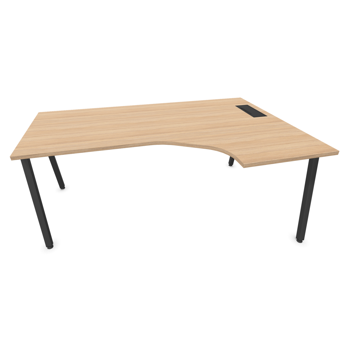 Narbutas Nova A Eckschreibtisch 1800x1200mm -  Gestell Dunkelgrau - Ausrichtung Rechts - Bernsteineichendekor - 6024285