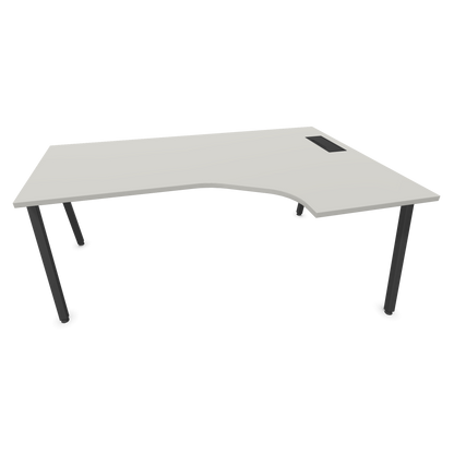 Narbutas Nova A Eckschreibtisch 1800x1200mm -  Gestell Dunkelgrau - Ausrichtung Rechts - Perlgrau - 6024292