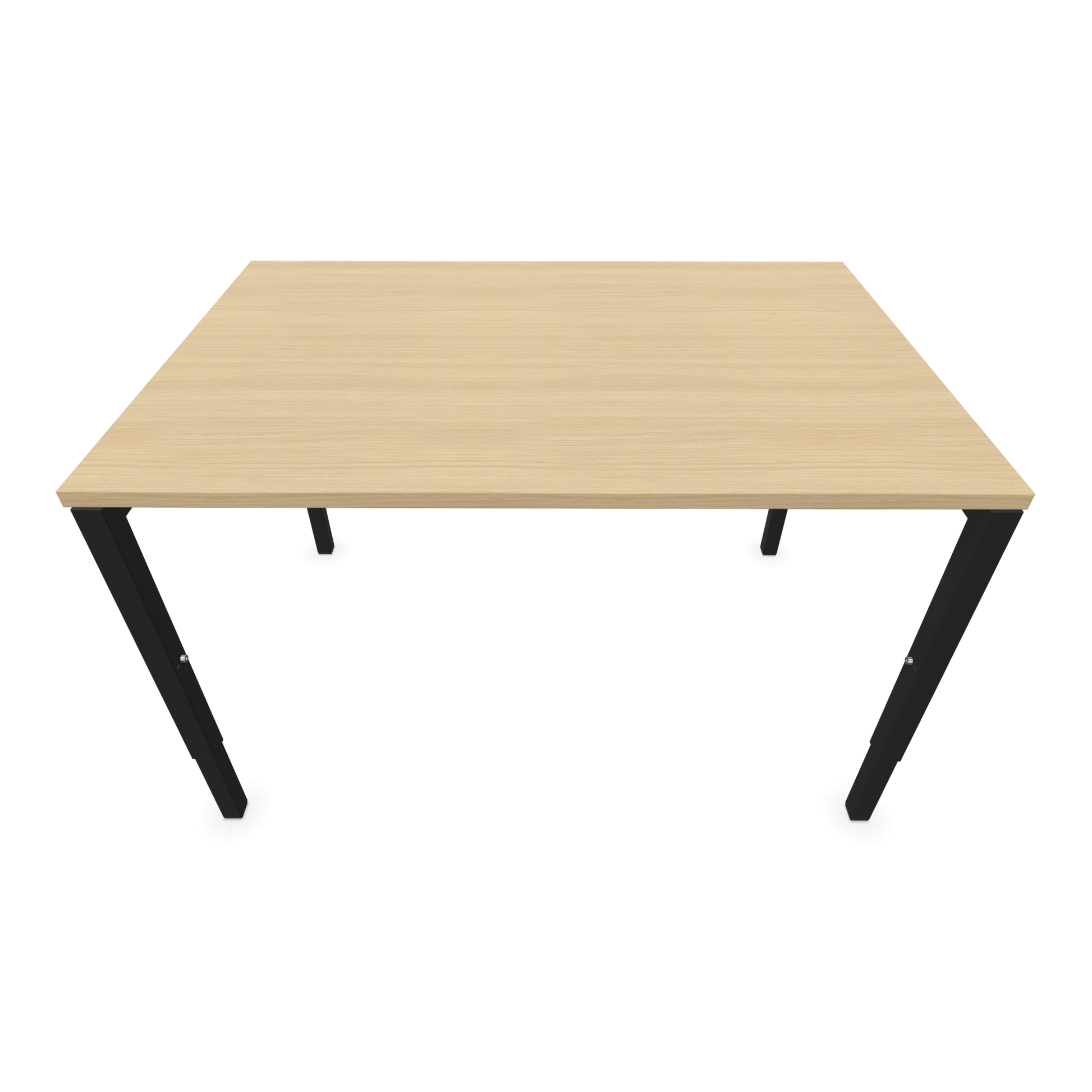 Nova H Schreibtisch Gestell schwarz - Tischplatte  Eichendekor gebleicht - 1200x800mm Ansict von oben - 6024293