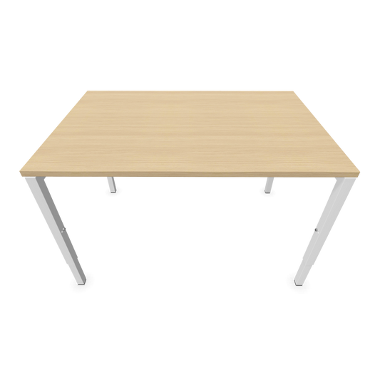 Nova H Schreibtisch Gestell weiss - Tischplatte  Eichendekor gebleicht - 1200x800mm Ansicht von oben - 6024302