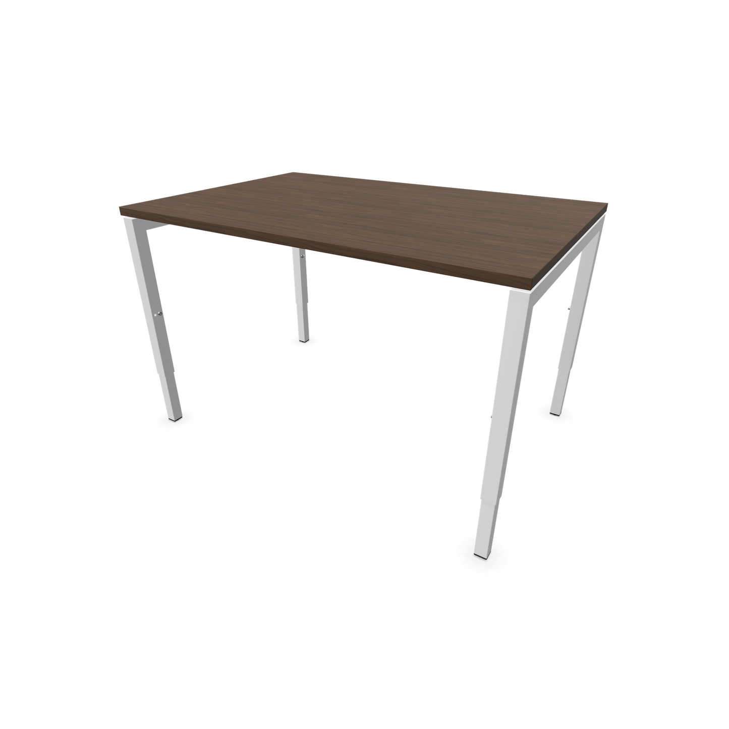 Narbutas Nova H Schreibtisch Gestell weiss - Tischplatte Walnussdekor Dunkel - 1200x800mm - 6024305