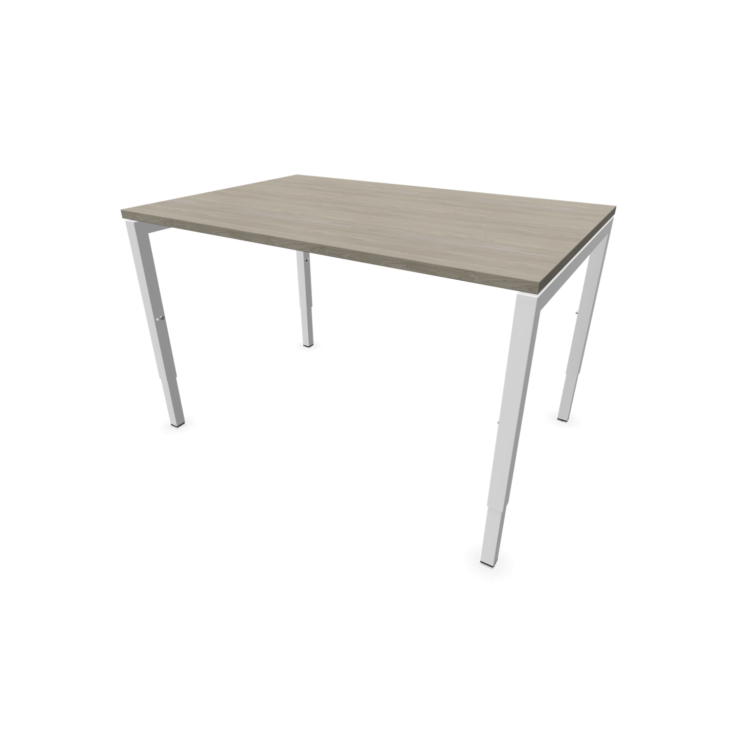 Narbutas Nova H Schreibtisch Gestell weiss - Tischplatte Holzdekor grau mit Struktur - 1200x800mm - 6024306