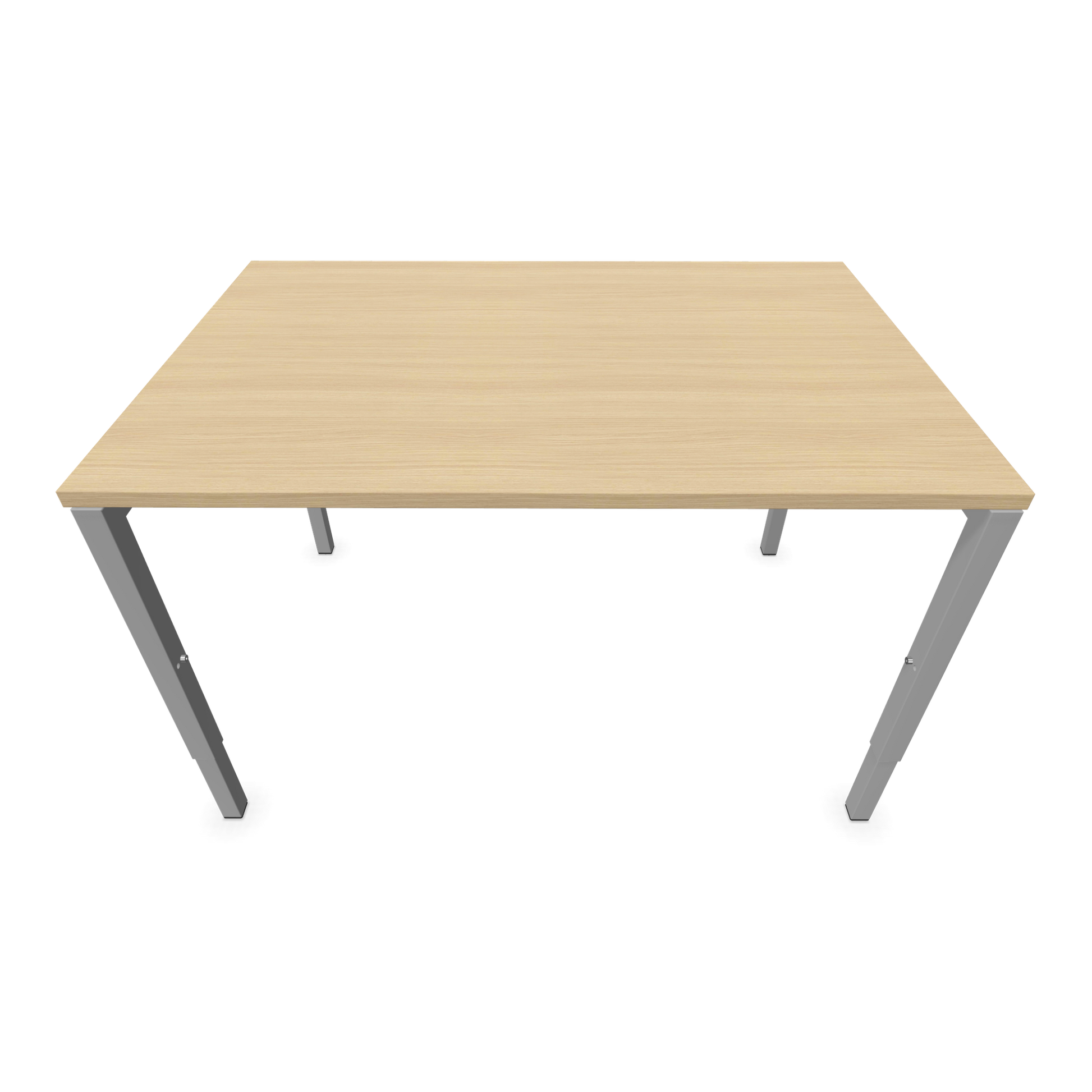 Nova H Schreibtisch Gestell silbergrau - Tischplatte  Eichendekor gebleicht - 1200x800mm Ansicht von oben - 6024311