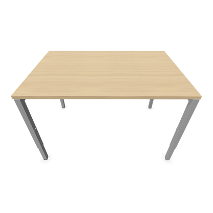 Nova H Schreibtisch Gestell silbergrau - Tischplatte  Eichendekor gebleicht - 1200x800mm Ansicht von oben - 6024311