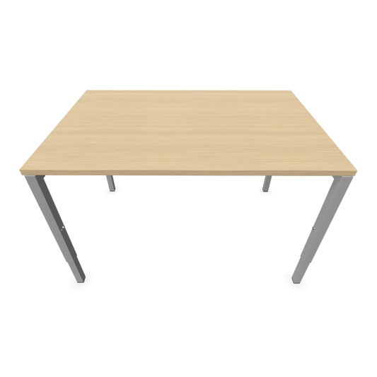 Nova H Schreibtisch Gestell silbergrau - Tischplatte  Eichendekor gebleicht - 1200x800mm Ansicht von oben - 6024311