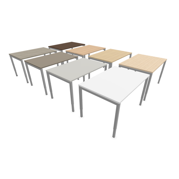 Narbutas Nova H Schreibtisch Gestell Silbergrau