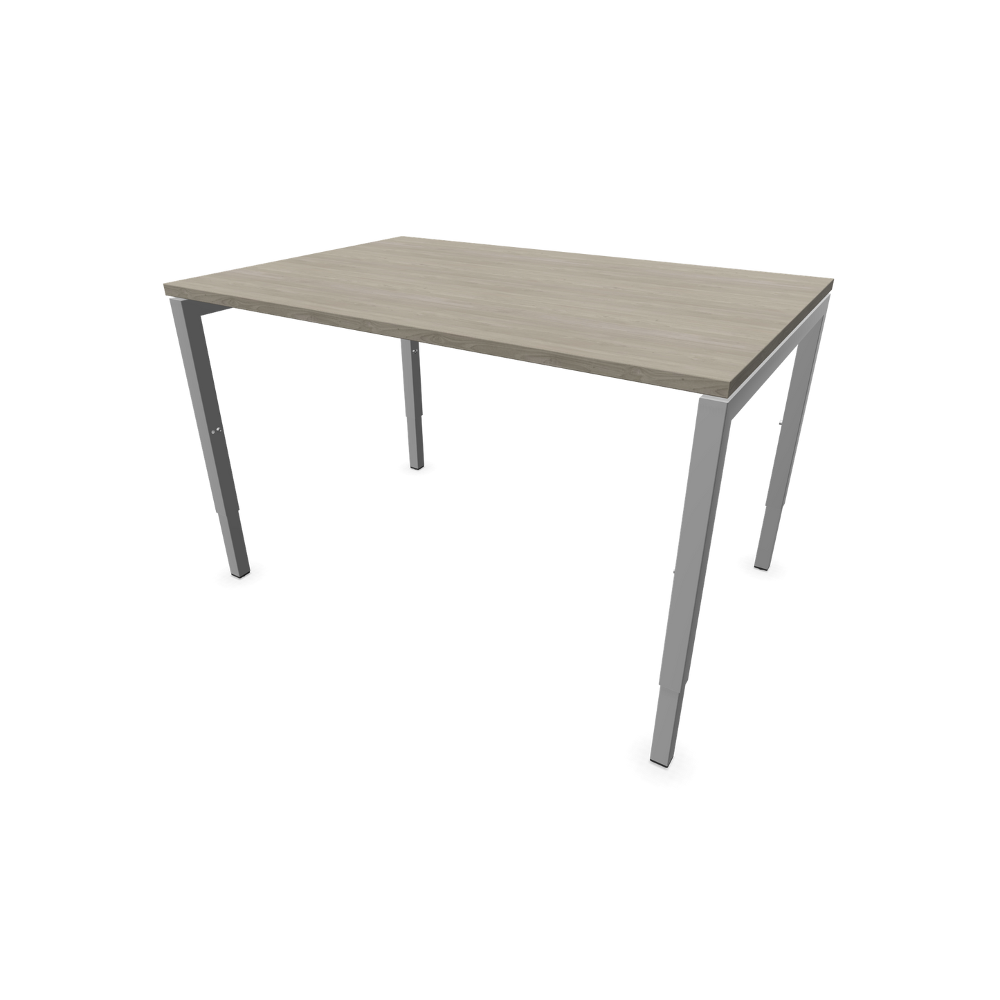 Narbutas Nova H Schreibtisch Gestell silbergrau - Tischplatte Holzdekor grau mit Struktur - 1200x800mm - 6024315