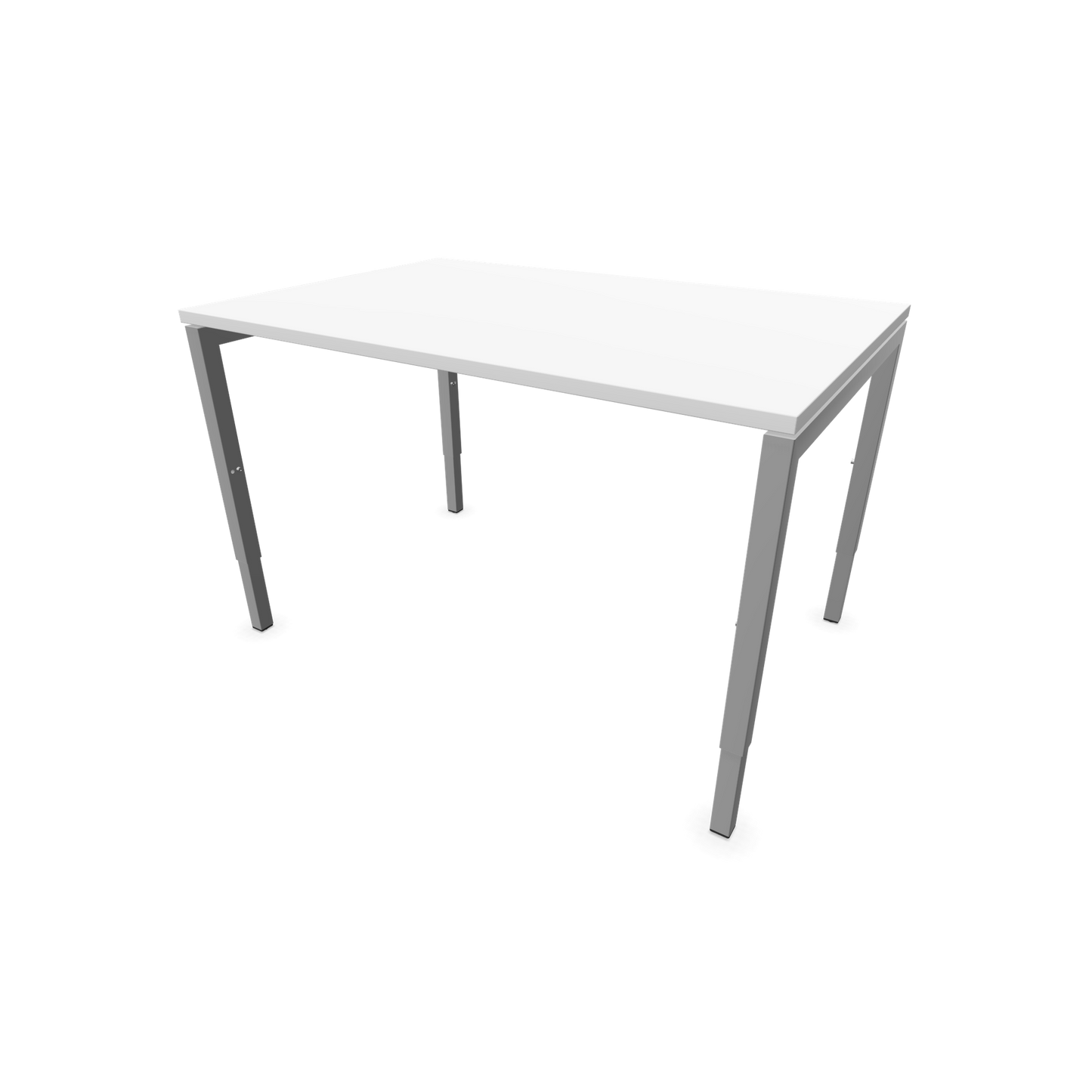 Narbutas Nova H Schreibtisch Gestell silbergrau - Tischplatte Weiss - 1200x800mm - 6024316