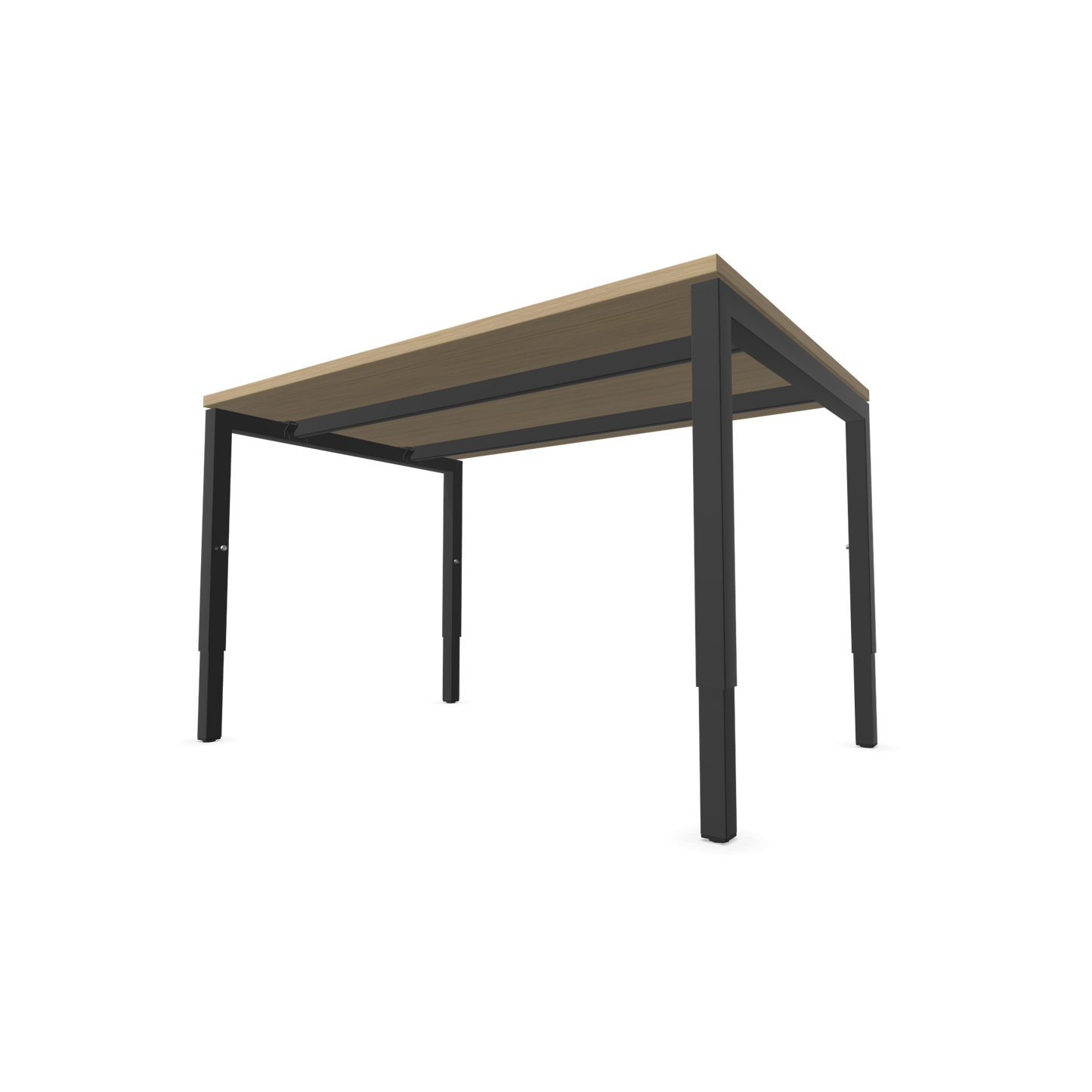 Nova H Schreibtisch Gestell Dunkelgrau - Tischplatte  Eichendekor gebleicht - 1200x800mm Ansich von unten - 6024320